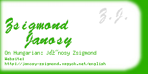 zsigmond janosy business card